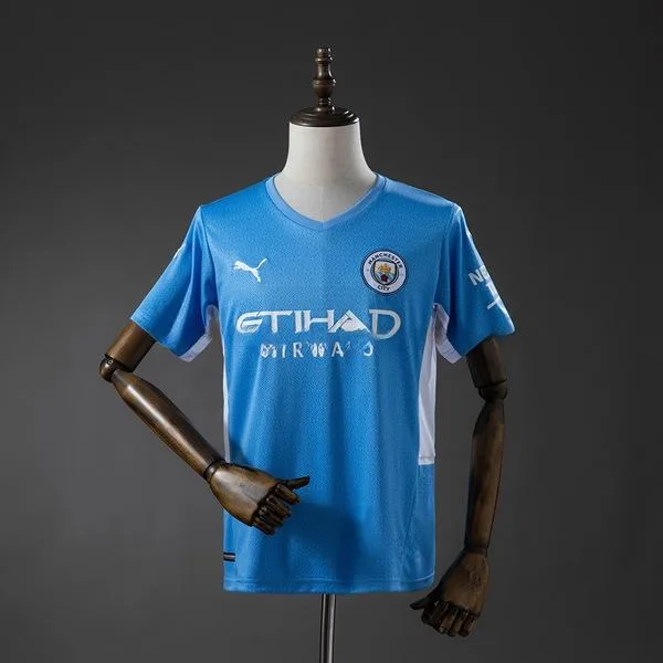 Camiseta de fútbol Manchester City 2021/22 LOCAL MANGA CORTA VERSION FAN